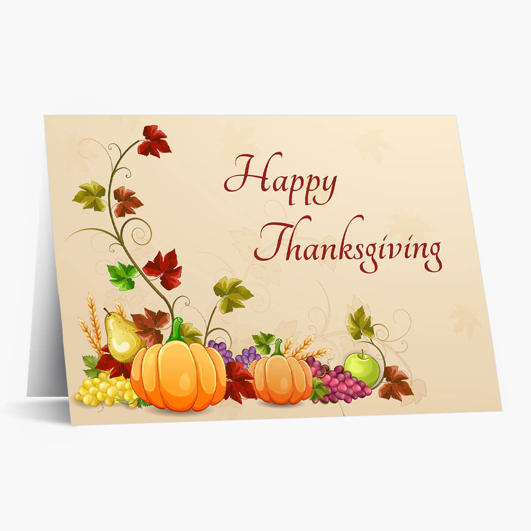 Sweet Autumn Wishes Thanksgiving Card