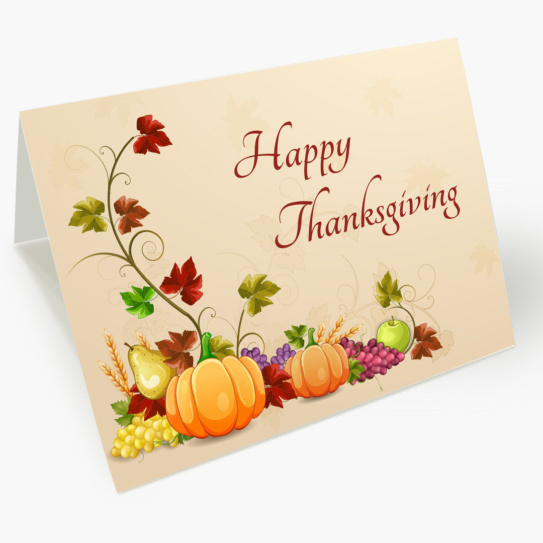 Sweet Autumn Wishes Thanksgiving Card