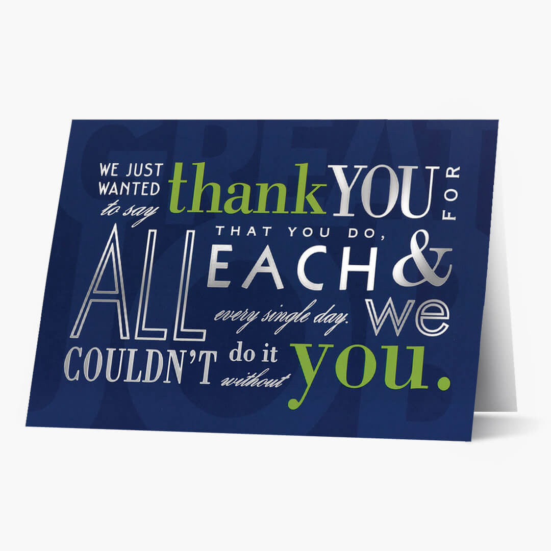 Every Single Day Thank You Card