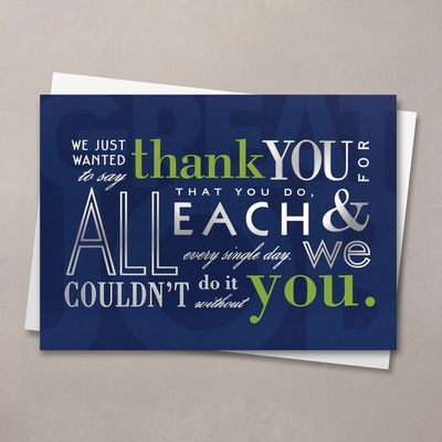 Every Single Day Thank You Card