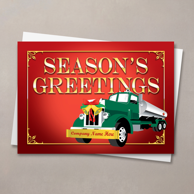 Festive Tanker Truck Holiday Card