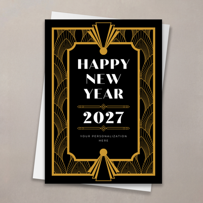 Art Deco New Year Card