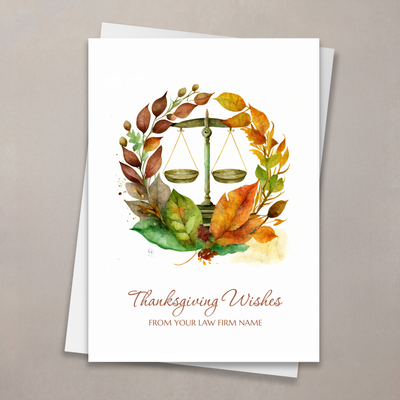 Autumn Wreath of Justice Thanksgiving Card