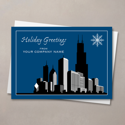 Chicago Silhouette Christmas Card