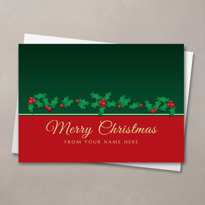 Christmas Holly Christmas Card