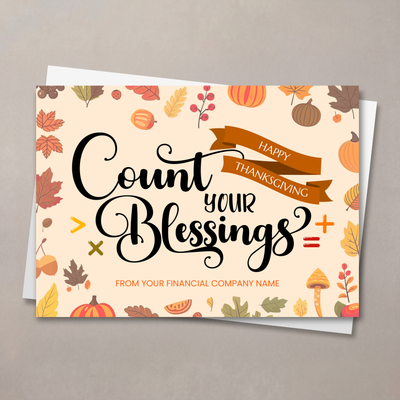 Count Your Blessings Thanksgiving Card
