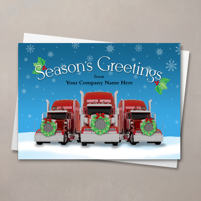 Dressed Up Trucks Christmas Card