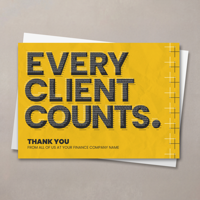 Every Client Counts Thank You Card