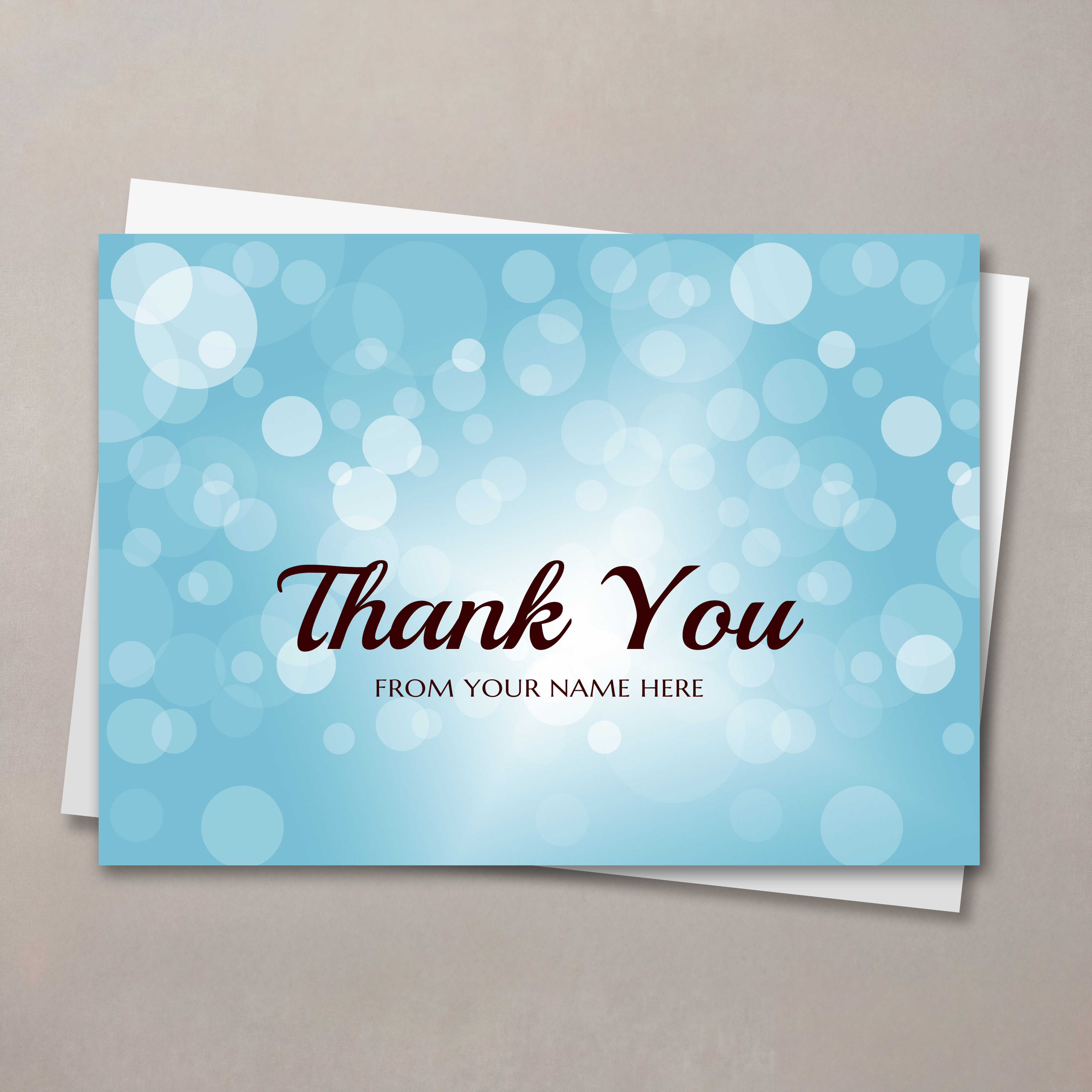 Floating Thanks Card