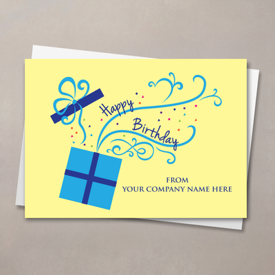Front Imprint Business Birthday Card