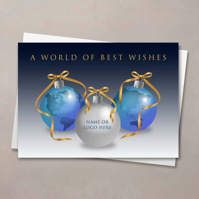 Global Front Imprint Holiday Card