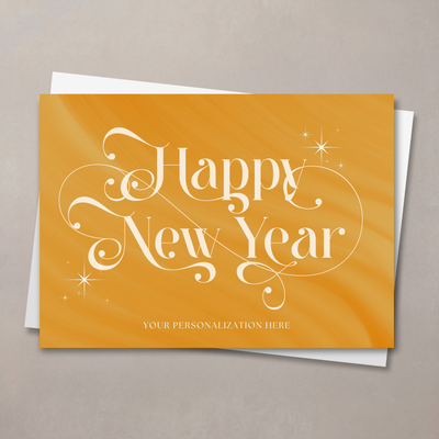 Golden Script New Year Card