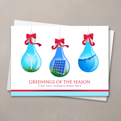 Green Energy Holiday Holiday Card