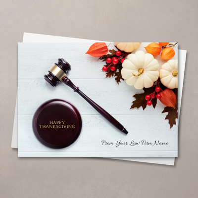 Legal Autumn Decors Thanksgiving Card