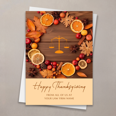Legal Wreath Thanksgiving Card