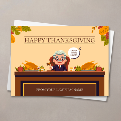 Order in the Court Thanksgiving Card