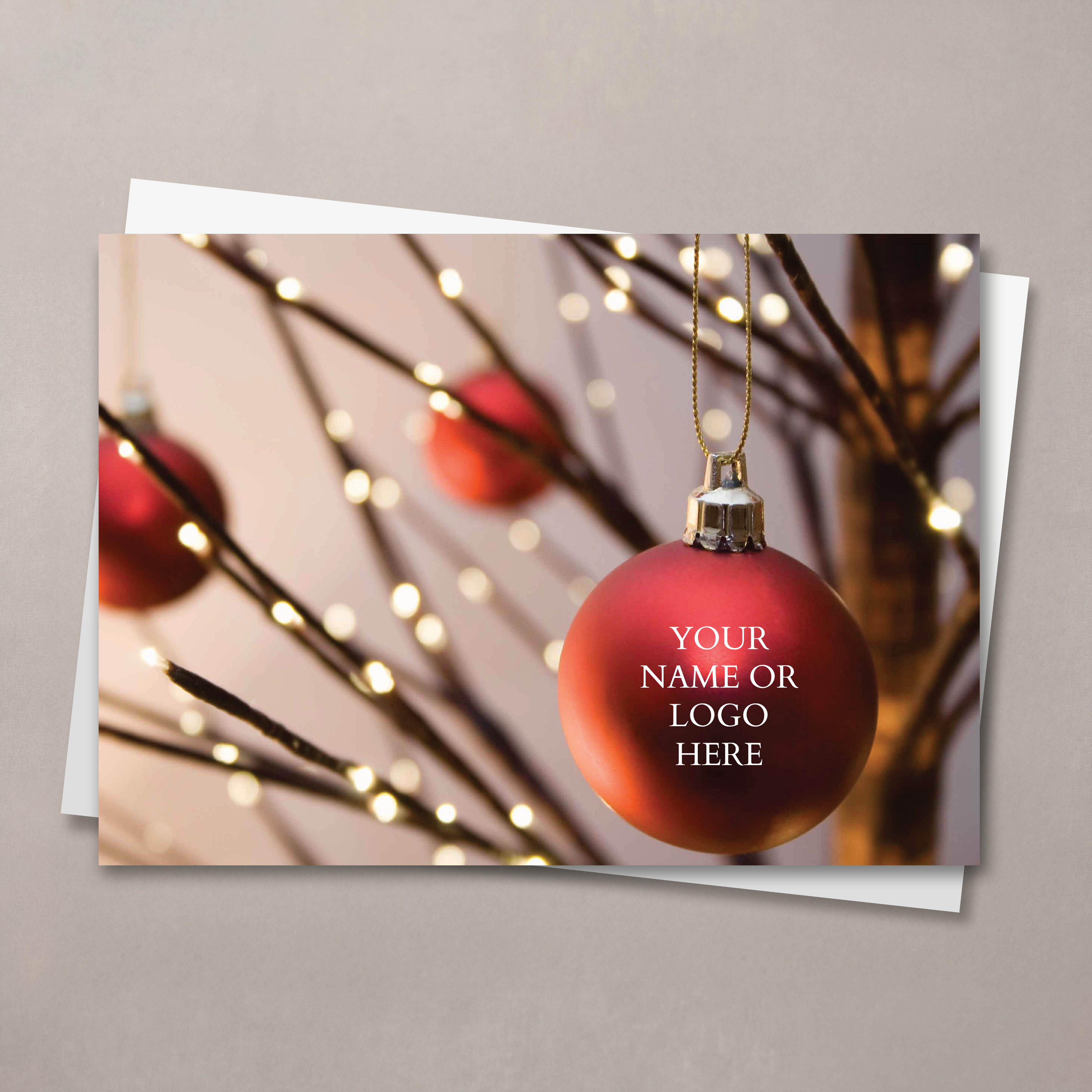 Ornament Company Name Holiday Card