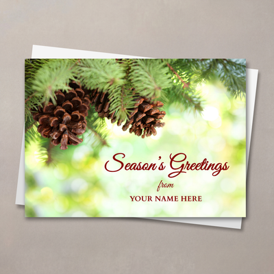 Pine Cone Greetings Holiday Card