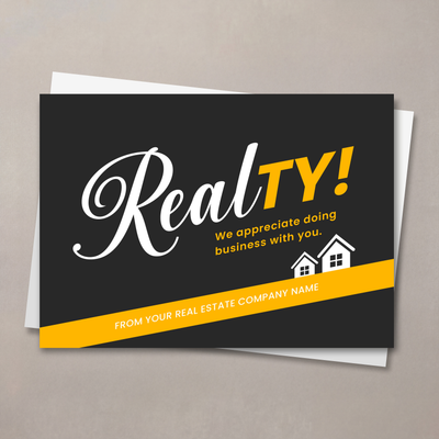 RealTY Yellow Thank You Card