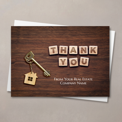 Real Estate Desk Thank You Card