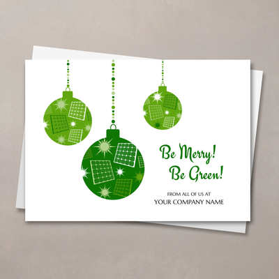 Solar Energy Ornaments Christmas Card
