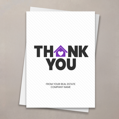 Striped Thank You House Thank You Card