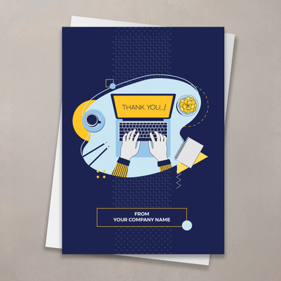Typing Thank You Card