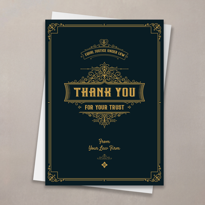 Vintage Legal Thank You Card