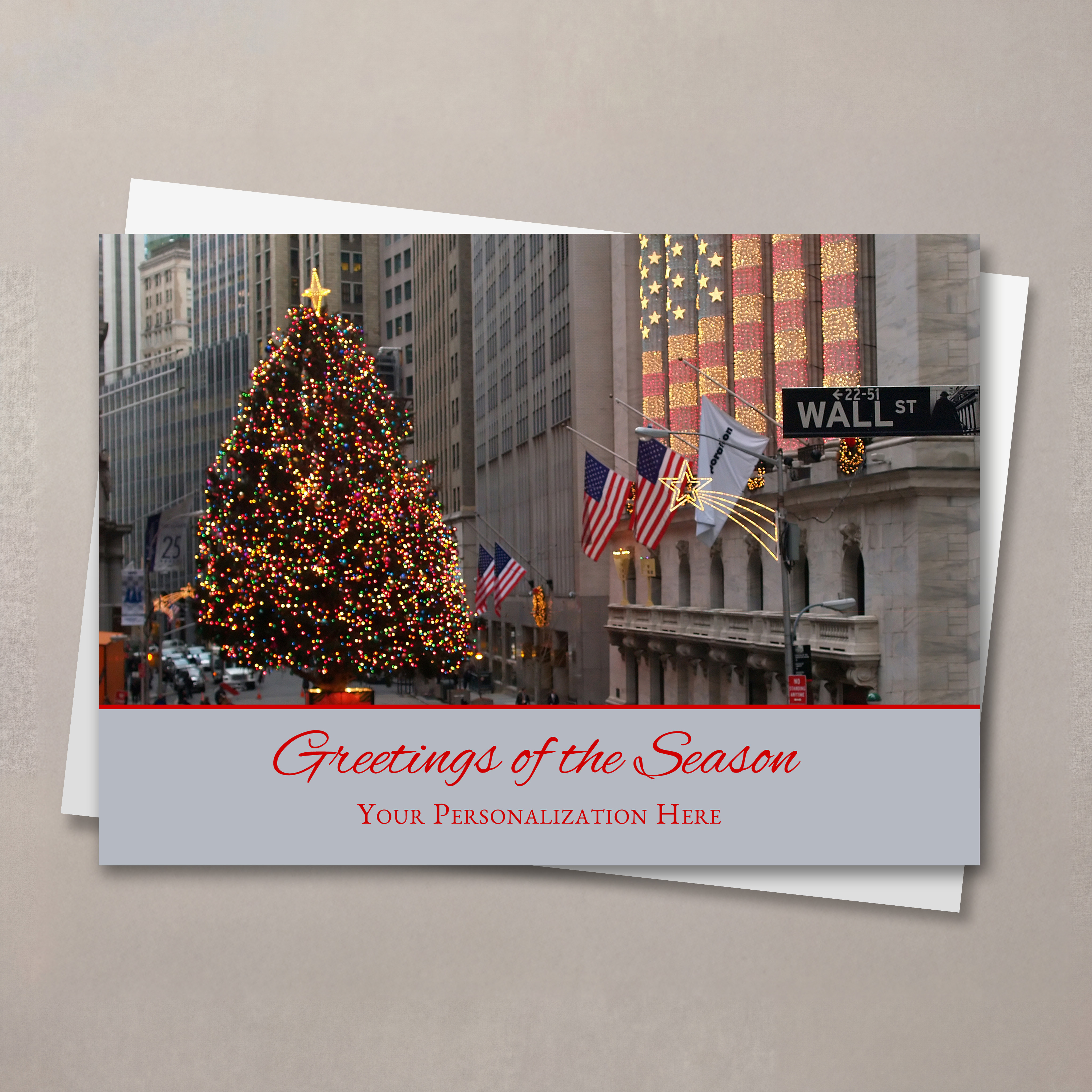 Wall Street Seasons Greetings Card