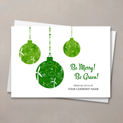 Wind Energy Ornaments Christmas Card