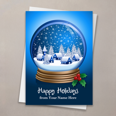 Winter Snow Globe Holiday Card