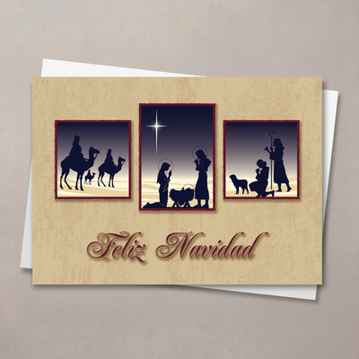 Feliz Navidad Nativity Card