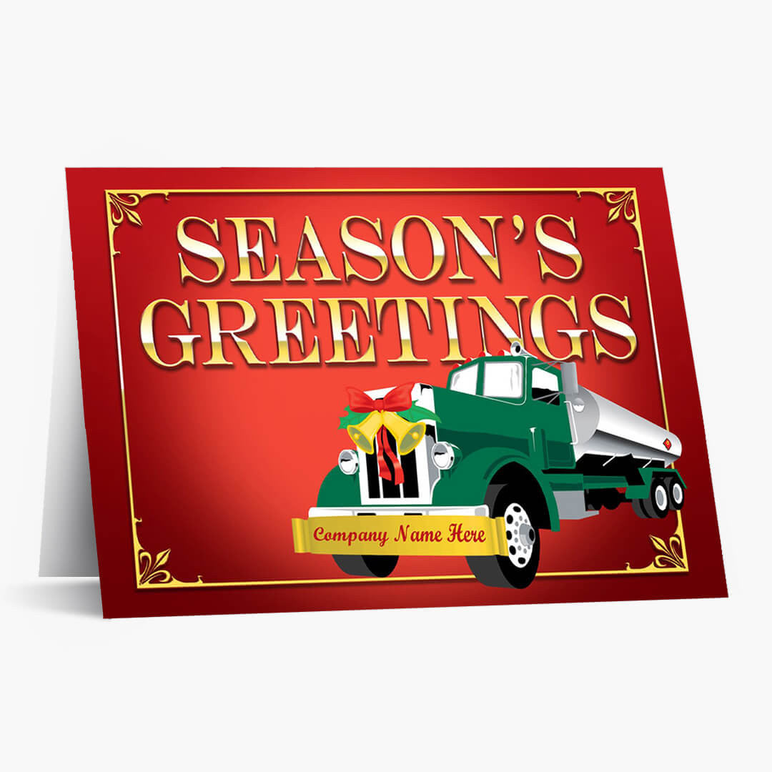 Festive Tanker Truck Holiday Card