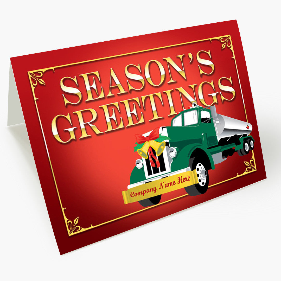 Festive Tanker Truck Holiday Card