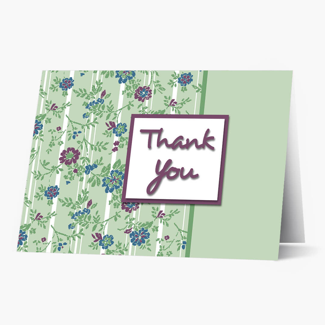 Framed Floral Thank You Card