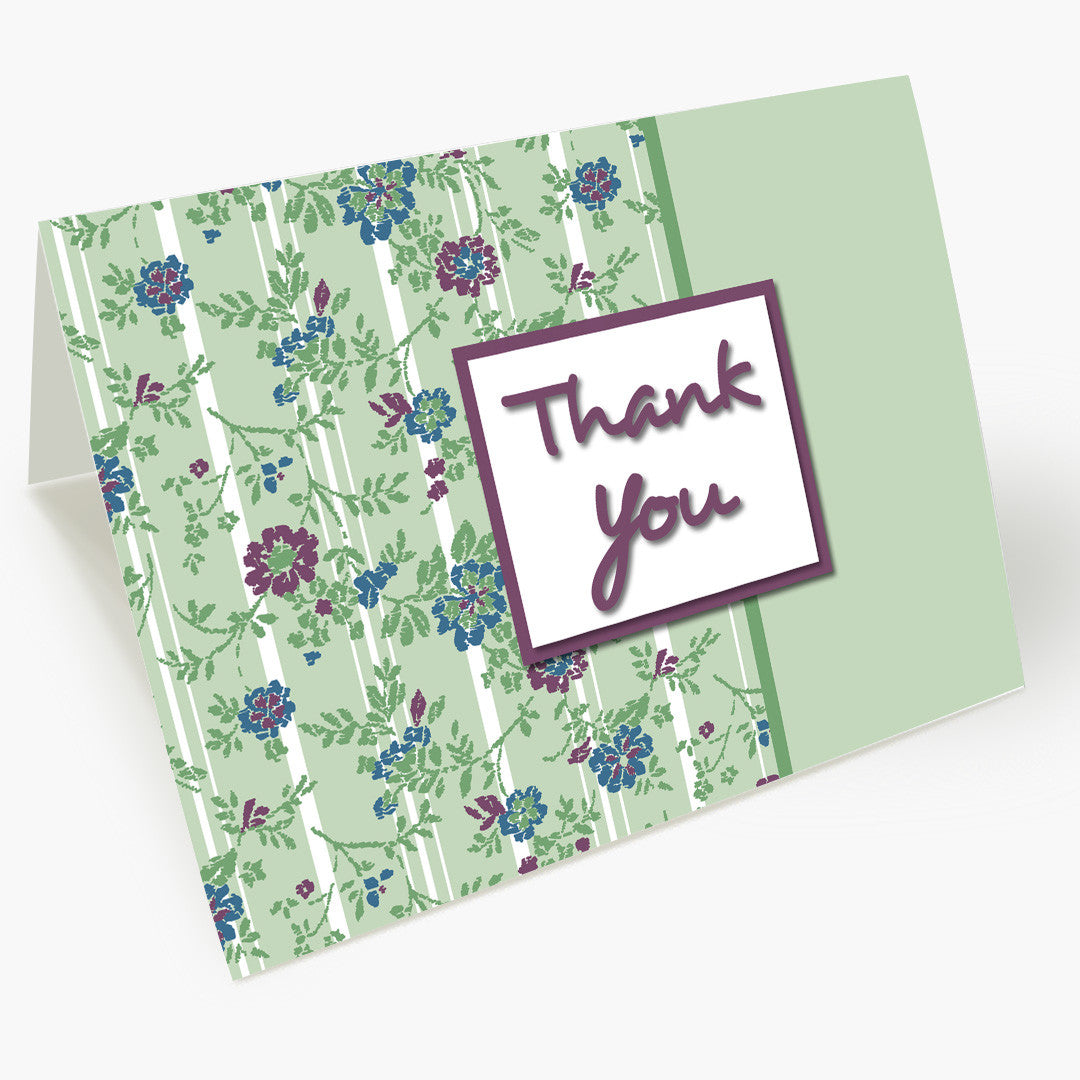 Framed Floral Thank You Card