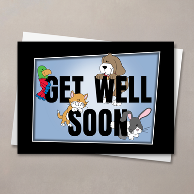 Friendly Pet Get Well Card