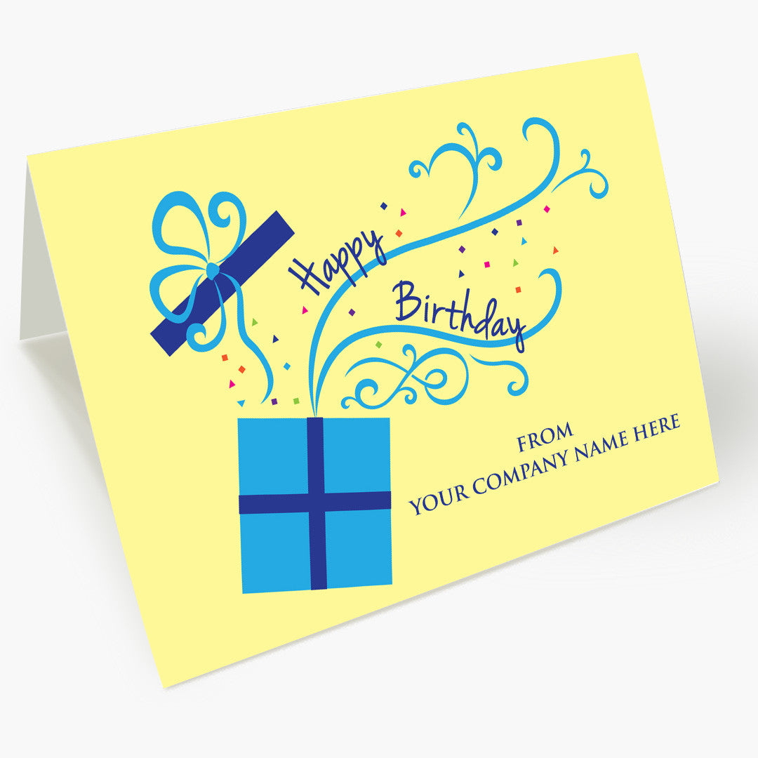 Front Imprint Business Birthday Card
