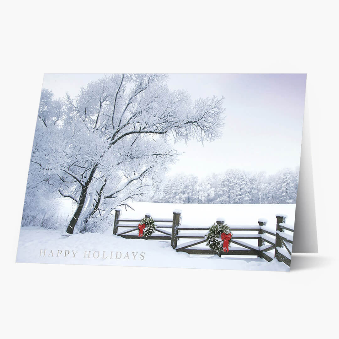 Frosty Winter Landscape Christmas Card