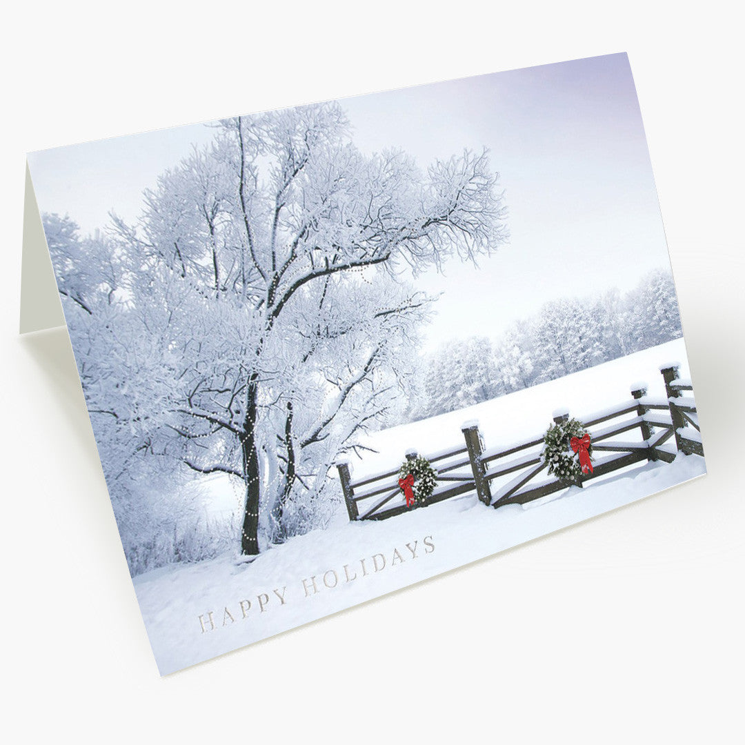 Frosty Winter Landscape Christmas Card