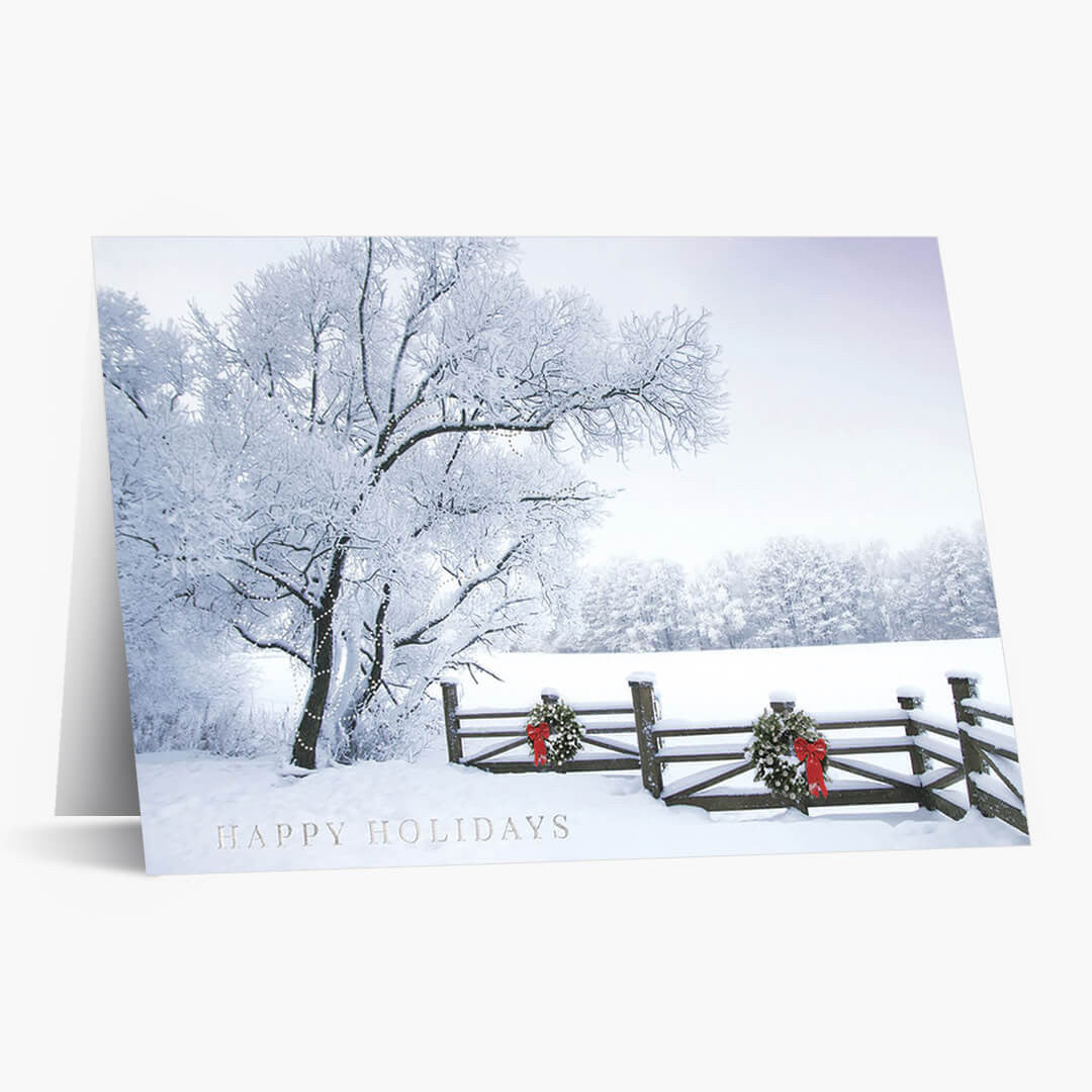 Frosty Winter Landscape Christmas Card