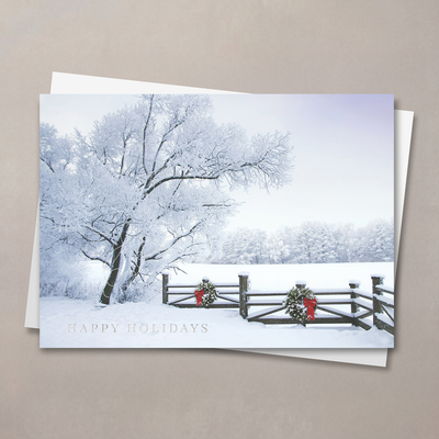 Frosty Winter Landscape Christmas Card
