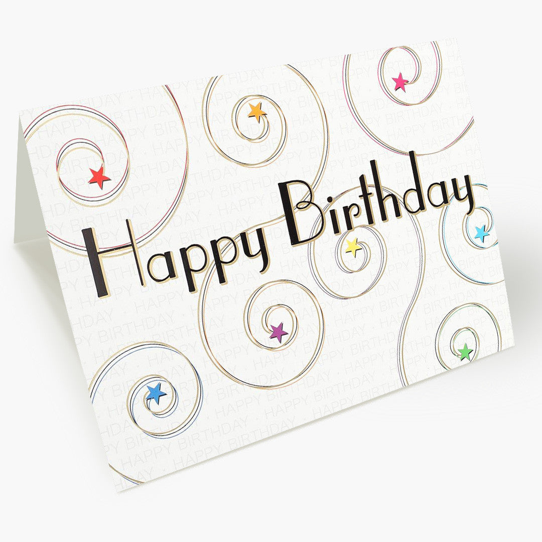 Birthday Stars and Swirls