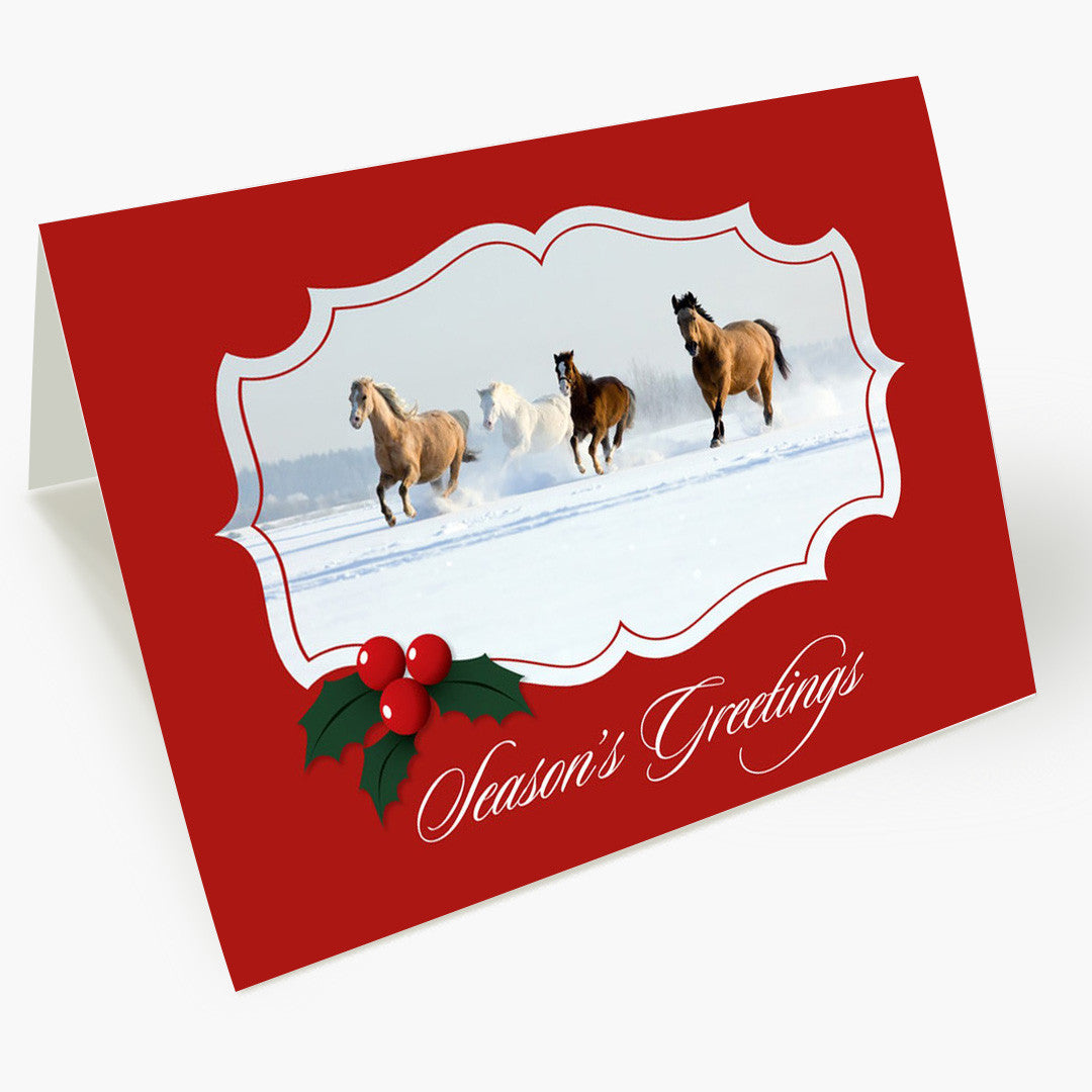Galloping Snow Holiday Card
