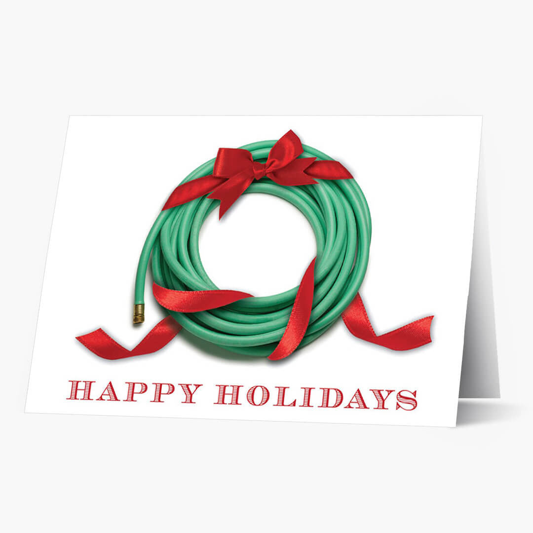 Gardener's Wreath Christmas Card