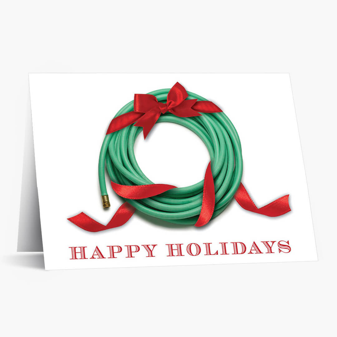 Gardener's Wreath Christmas Card