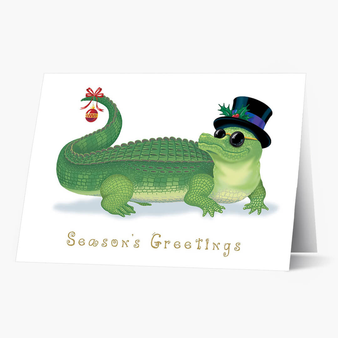 Gator Greeting Holiday Card