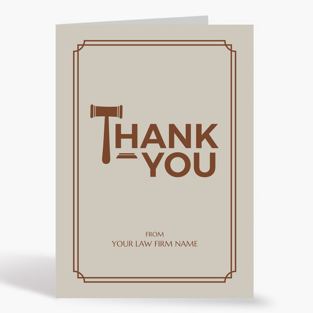 Gavel Law Firm Thank You Card