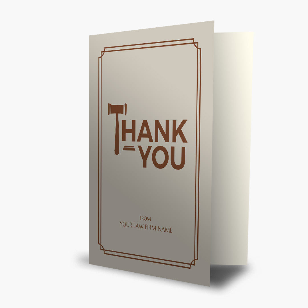 Gavel Law Firm Thank You Card