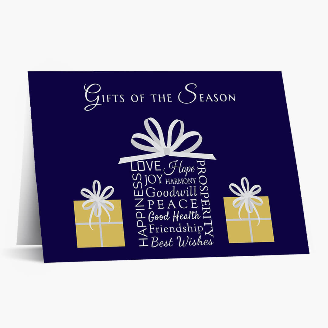 Gifts Of The Season Christmas Card